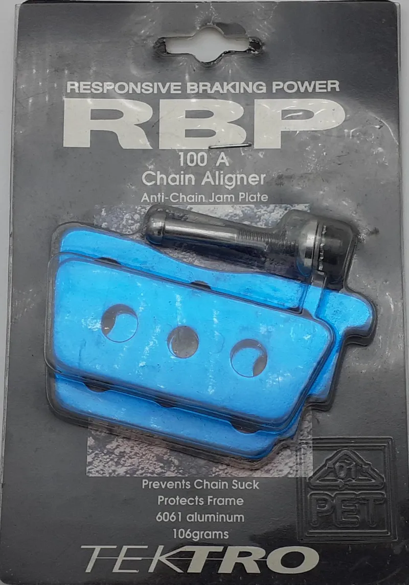 Tektro RBP 100 A Chain Aligner Anti Chain Suck Plate in Anodised Blue NOS-2
